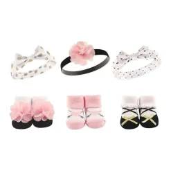 Baby Vision Baby Hair Accessories*Hudson Baby - 6Pk Girl's Headband & Sock Gift Set