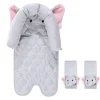 Baby Vision Car Seat Head Support & Strap Covers*Hudson Baby - Pretty Elephant Baby Car Seat Insert & Strap Covers