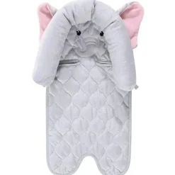 Baby Vision Car Seat Head Support & Strap Covers*Hudson Baby - Pretty Elephant Baby Car Seat Insert & Strap Covers