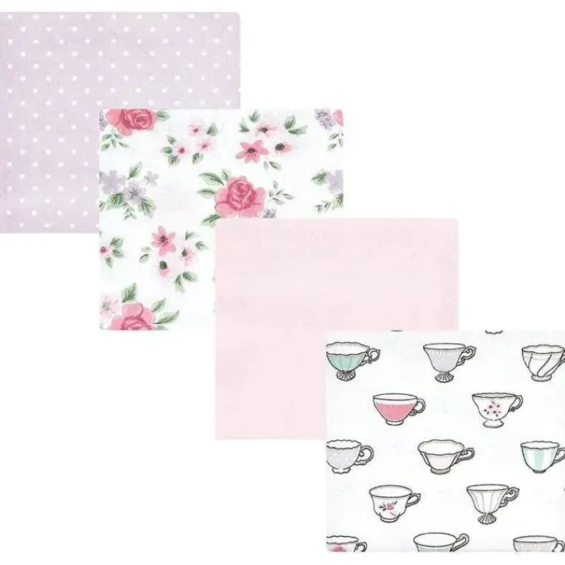 Baby Vision Blankets & Quilts*Hudson Baby - Tea Party Unisex Baby Cotton Flannel Receiving Blankets