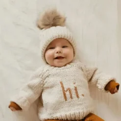 Huggalugs Baby Coats, Sweaters & Jackets*- Hi. Pecan Crew Neck Sweater Baby & Toddler