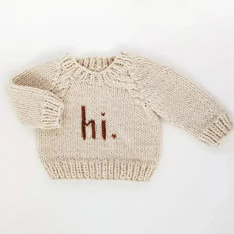 Huggalugs Baby Coats, Sweaters & Jackets*- Hi. Pecan Crew Neck Sweater Baby & Toddler