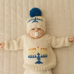 Huggalugs Baby Hats*- Menorah Beanie Hat For Baby & Kids