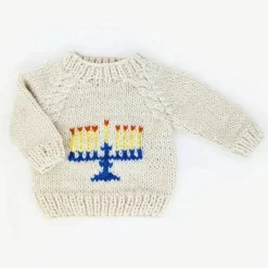 Huggalugs Baby Coats, Sweaters & Jackets*- Menorah Crew Neck Sweater For Baby & Toddler