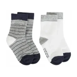 Hugo Boss Baby Gloves & Socks*- 2 Pack Socks, White/Grey, Size 17