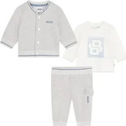 Hugo Boss Baby Sets*Baby - All Over Print Fleece Set, Grey