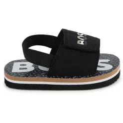 Hugo Boss Baby Shoes*Baby - Aqua Slides Boy, Black And Beige