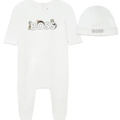 Hugo Boss Baby One-Pieces|Baby Sleepwear*Baby - Boss Boys Pyjamas & Bonnet, White