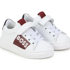 Hugo Boss Baby Shoes*Baby - Boy Amber White Velcro Sneaker
