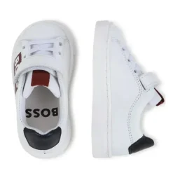 Hugo Boss Baby Shoes*Baby - Boy Amber White Velcro Sneaker