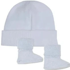 Hugo Boss Baby Gloves & Socks*Baby - Boy Knit Hat & Footie Set, Blue