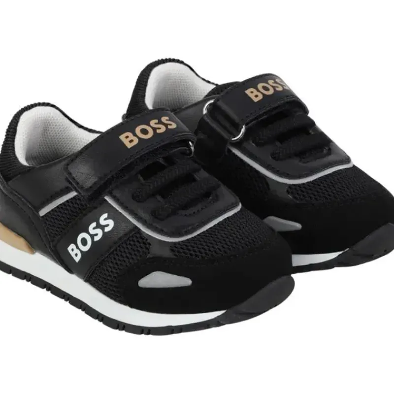 Hugo Boss Baby Shoes*Baby - Boy Leather Sneakers, Black