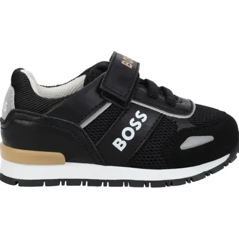 Hugo Boss Baby Shoes*Baby - Boy Leather Sneakers, Black