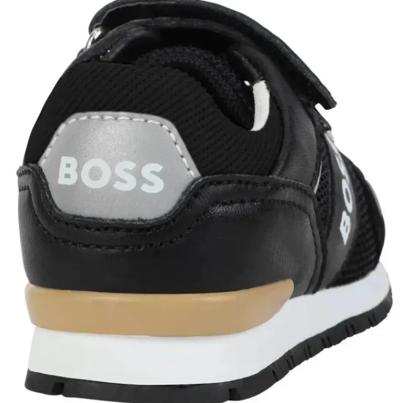 Hugo Boss Baby Shoes*Baby - Boy Leather Sneakers, Black