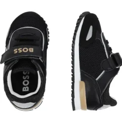 Hugo Boss Baby Shoes*Baby - Boy Leather Sneakers, Black