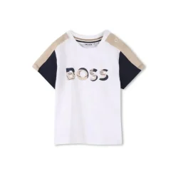 Hugo Boss Baby Sets*Baby - Boy Logo Short Sleeve Tee And Shorts, White & Beige