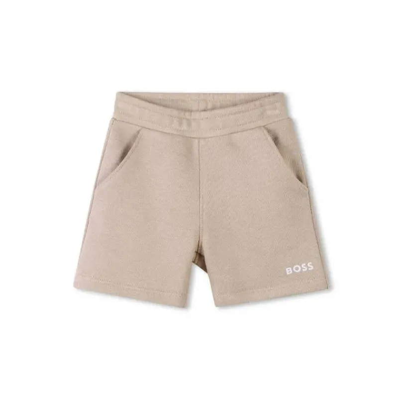 Hugo Boss Baby Sets*Baby - Boy Logo Short Sleeve Tee And Shorts, White & Beige