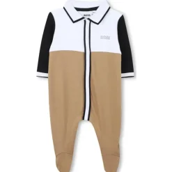 Hugo Boss Baby One-Pieces*Baby - Boy Polo Footie Beige