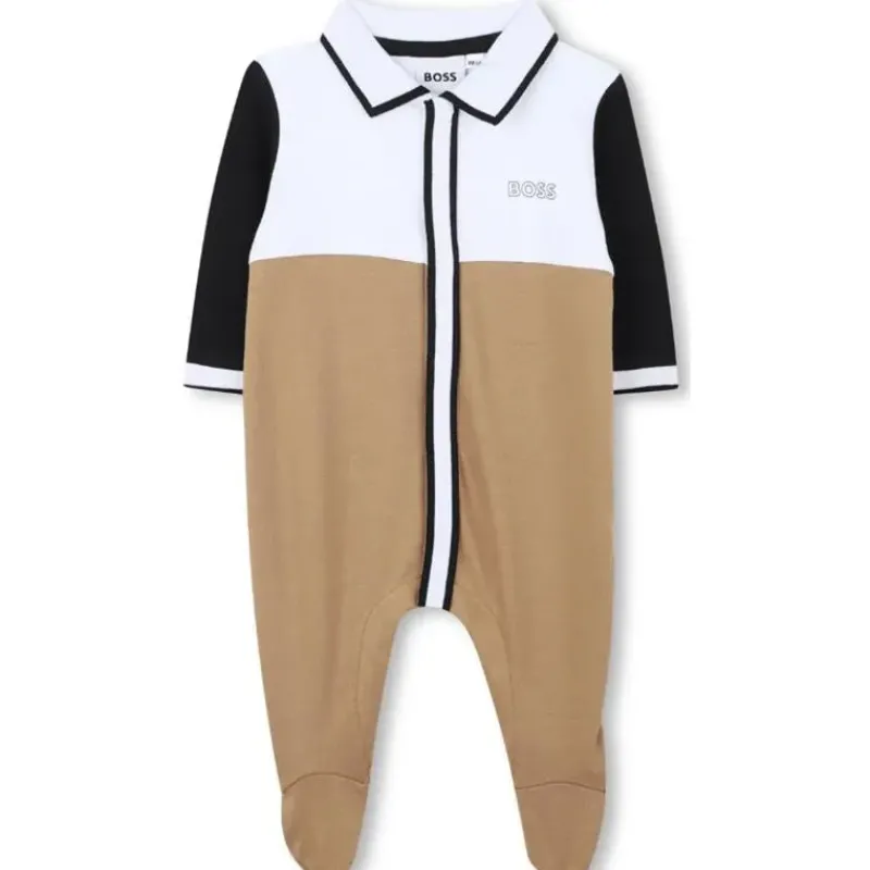 Hugo Boss Baby One-Pieces*Baby - Boy Polo Footie Beige