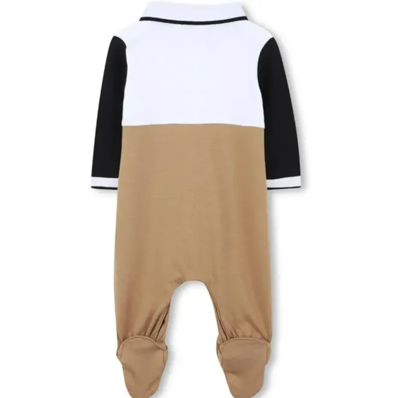 Hugo Boss Baby One-Pieces*Baby - Boy Polo Footie Beige