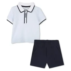 Hugo Boss Baby Sets*Baby - Boy Set Polo & Shorts Light Blue & Navy