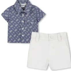 Hugo Boss Baby Sets*Baby - Boy Shirt & Shorts Set, Blue