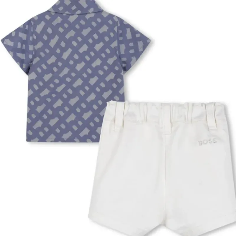 Hugo Boss Baby Sets*Baby - Boy Shirt & Shorts Set, Blue