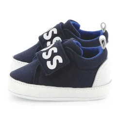 Hugo Boss Baby Shoes*Baby - Boy Slippers Navy With Boss Logo