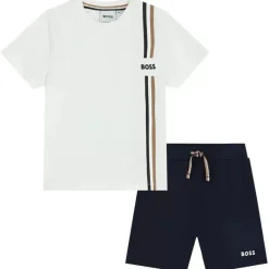 Hugo Boss Baby Sets*Baby - Boy White & Navy Blue Mini Me Set