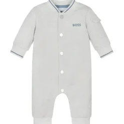 Hugo Boss Baby Onesies & Bodysuits*Baby - Boys Grey Cotton Romper