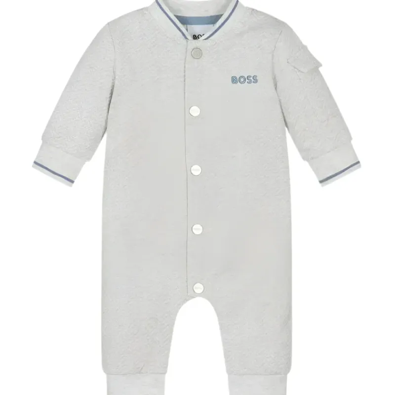Hugo Boss Baby Onesies & Bodysuits*Baby - Boys Grey Cotton Romper