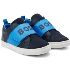 Hugo Boss Baby Shoes*Baby - Boys Navy Velcro Logo Trainers