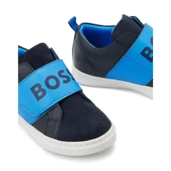 Hugo Boss Baby Shoes*Baby - Boys Navy Velcro Logo Trainers