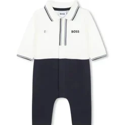 Hugo Boss Baby Onesies & Bodysuits*Baby - Ceremony Polo Collar Overalls, Navy