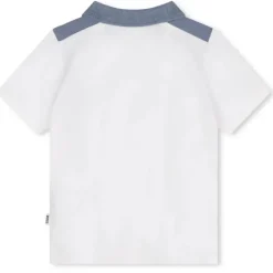 Hugo Boss Baby Tops*Baby - Colorblock Short Sleeve Pique Polo, White/Blue