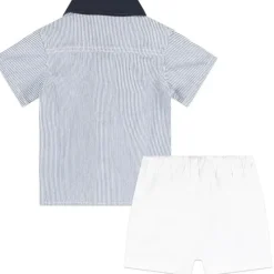 Hugo Boss Baby Sets*Baby - Cotton Twill Shorts & Top Boy, White/Blue