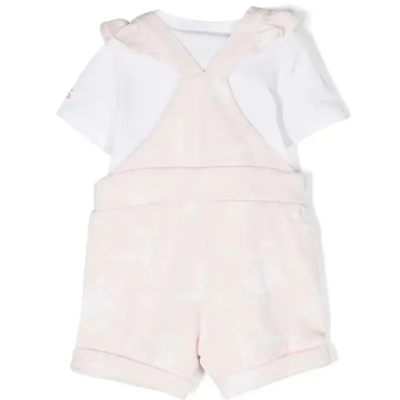 Hugo Boss Baby Sets*Baby - Girl Cotton Dungarees Set, Pink Pale