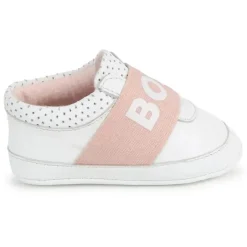 Hugo Boss Baby Shoes*Baby - Girl Leather Slippers, White