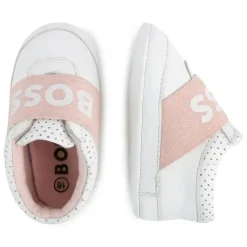 Hugo Boss Baby Shoes*Baby - Girl Leather Slippers, White