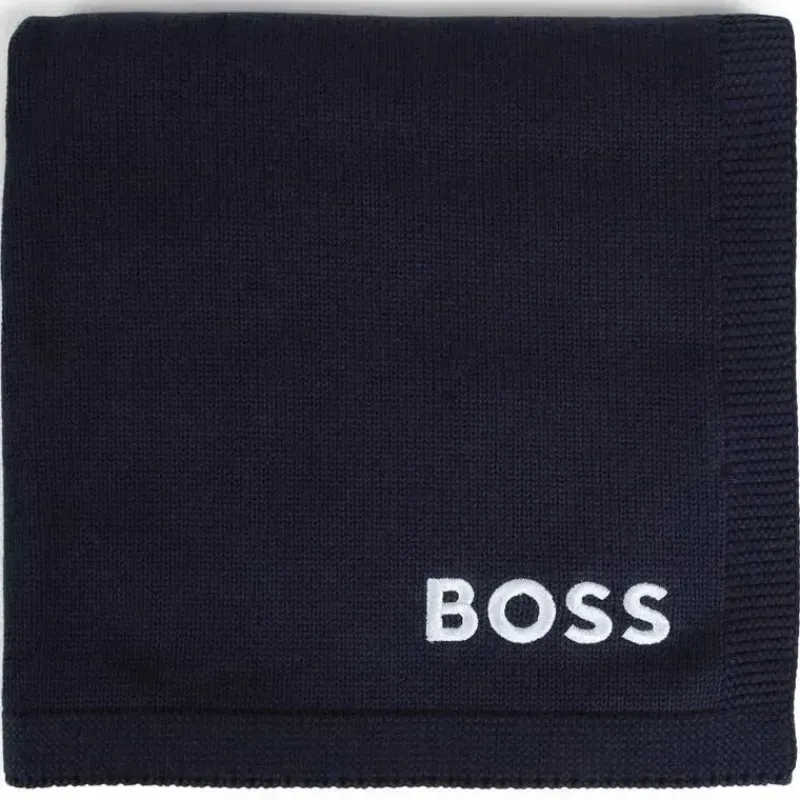 Hugo Boss Blankets & Quilts*Baby - Knit Blanket, Navy