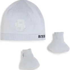 Hugo Boss Baby Hats*Baby - Knit Hat & Booties Set, Light Blue