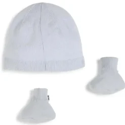 Hugo Boss Baby Hats*Baby - Knit Hat & Booties Set, Light Blue