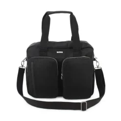 Hugo Boss Convertible Backpacks*Baby - Logo Applique Changing Diaper Bag Black
