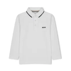 Hugo Boss Baby Tops*Baby - Long Sleeve Pique Polo, White