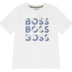Hugo Boss Baby Tops*Baby - Long Sleeve Tee Multi Logo Printed, White