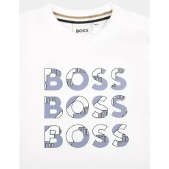 Hugo Boss Baby Tops*Baby - Long Sleeve Tee Multi Logo Printed, White