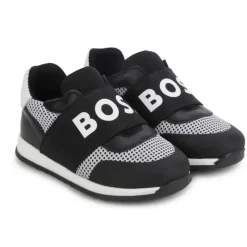 Hugo Boss Baby Shoes*Baby - Mesh Logo Sneaker Trainers, Black