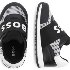 Hugo Boss Baby Shoes*Baby - Mesh Logo Sneaker Trainers, Black