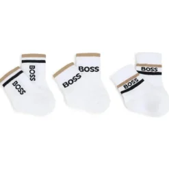 Hugo Boss Baby Gloves & Socks*Baby - 3Pk Socks White & Beige