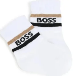 Hugo Boss Baby Gloves & Socks*Baby - 3Pk Socks White & Beige